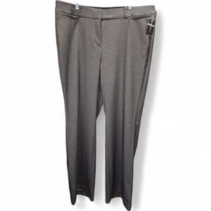 NWT Lane Bryant Herringbone Wide Leg Dress Pants S 20R Flat Front Button Closure